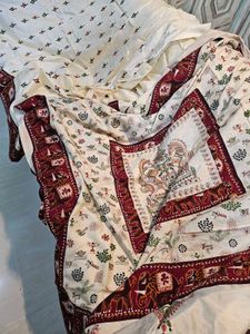 Pure Katha Stich Saree On Pur Silk