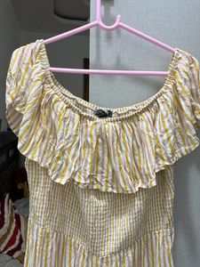 Striped Off-the-Shoulder Jumpsuit