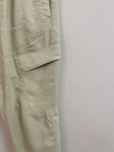 Beige Cargo Jogger Pants