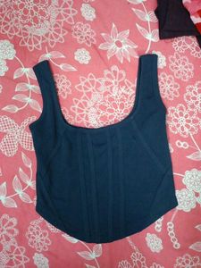 Navy Corset Top