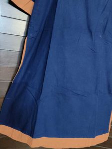 Melange Women Blue Cotton Kurta