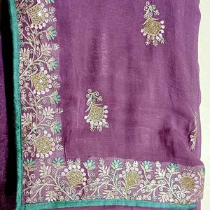 Elegant Purple Saree
