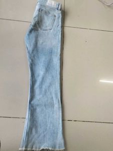 Light Blue Fades With Ripped Pattern Pants