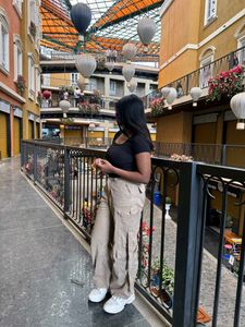 Beige Cargo Pants