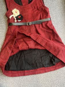 Super classy Tweed Winter Dress with Velvet Top