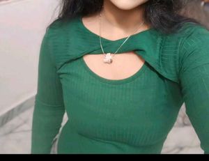 Green Cutout Long Sleeve Top