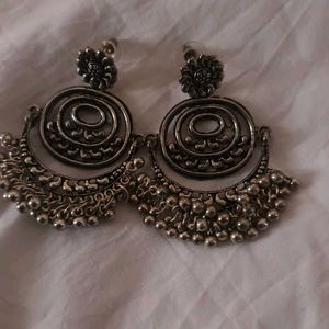 Silver Jhumka Earrings