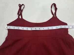 Maroon Peplum Top