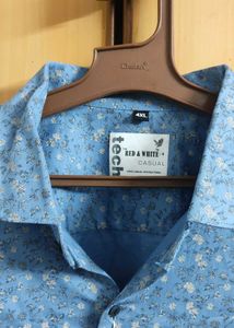 Brand New Stylish Blue Floral Print Shirt