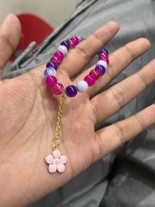 Colorful Beaded Charm Bracelet