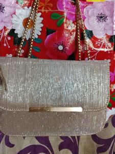 Sparkly Gold Chain Bag