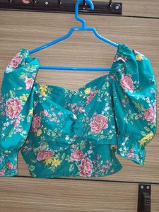 Floral Print Crop Top