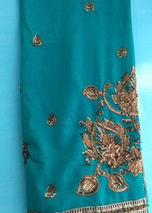 Sea Green Saree For Party