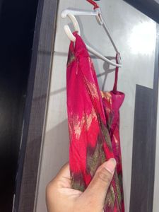 Rangriti Red &amp; Gold Ethnic Skirt