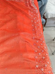 Elegant Orange Saree