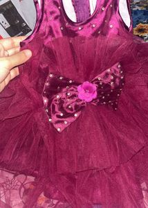 Cute Burgundy Party Dress