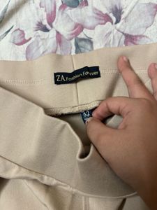 Beige Flared Leggings