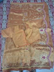 Elegant Embroidered Saree