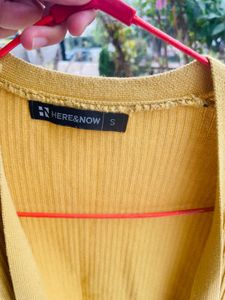 HERESNOW Yellow Knit Cardigan