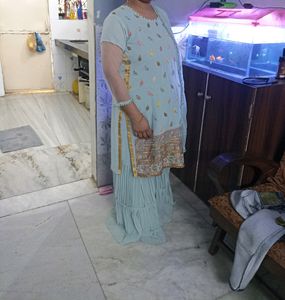 Sea Green Garara Kurti
