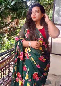 Beautiful floral design chiffon saree