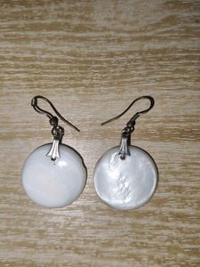 White Earrings Set
