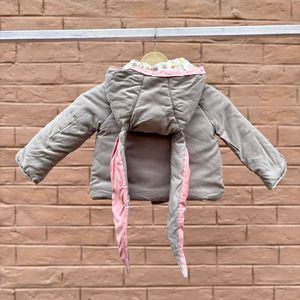 Baby paded Coat with hodded rabbit Ears
