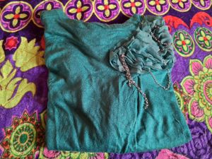 sale🎊🎄🎆🎉Elegant Green Floral Top