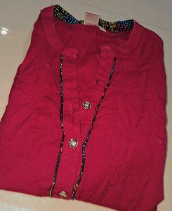 Maroon Kurta
