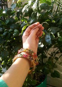 Colorful Floral Bangles