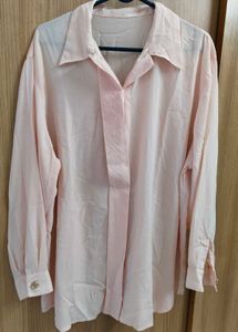 Vintage Peach Button-Up Shirt