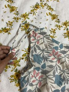 Floral Print Short Kurta
