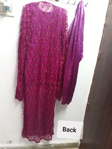 Dark Pink Heavy Net (Jacket style)