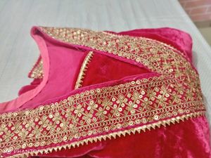 Pink Velvet Kurta