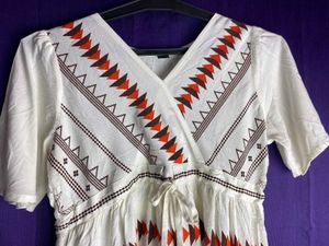 White Embroidered Top