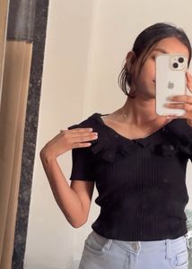 Ruffle Knit Top
