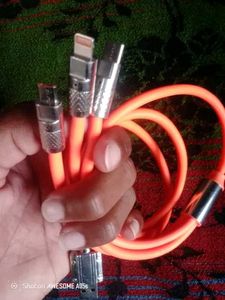 Premium Quality 3 in 1 charging cable (120CM)