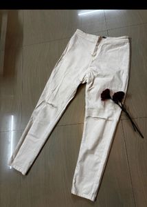 White Denim Pant