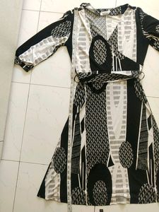 Branded Black and White One-piece