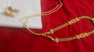 Gold Plated Jwellery Long Necklace