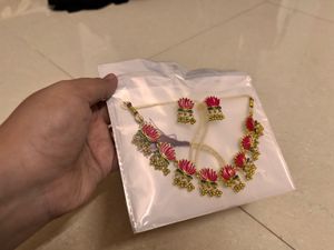 🆕 Pink Lotus Jewellery Set