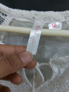 Bell SLEEVES CROCHET CREAM TOP