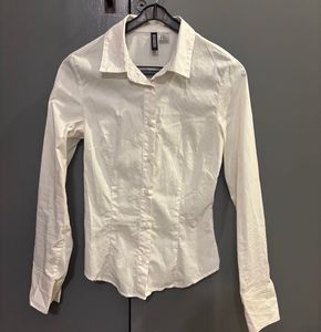 H&M Fitted White Shirt Xs