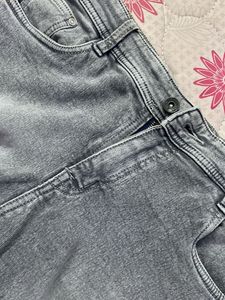 Raw Hemmed Grey Skinny Jeans