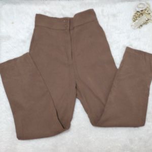 Brown High-Waisted Trousers