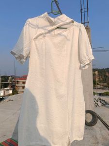 Elegant White Pearl Embellished dress