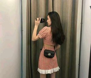 Red Gingham Crop Top