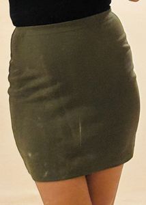 Olive Green Mini Skirt