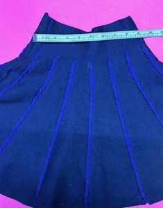 Indigo Ribbed Skirt