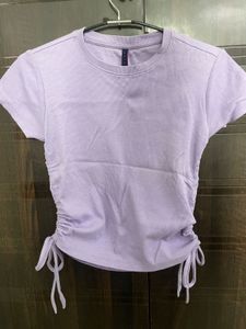 Lilac Drawstring Top